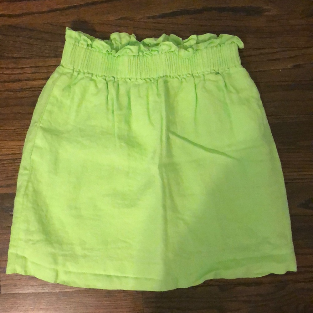 Lime green high waisted skirt from J. Crew